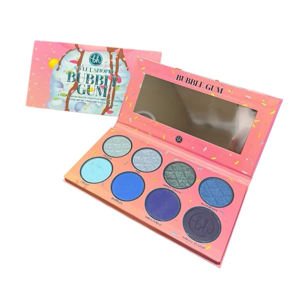 NEW bh Cosmetics Sweet Shoppe Bubble Gum Eyeshadow Palette 8 Colors Bright Blues